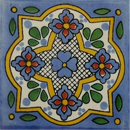 BATERIA DE COCINA 6 x 6 in. Mexican Decorative Tiles, L124, 4PK BA2976721